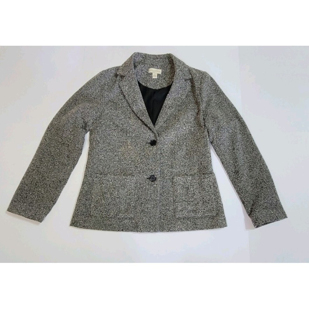 Appleseed Tweed Blazer Women 8 Wool Blend Lined Jacket Pockets